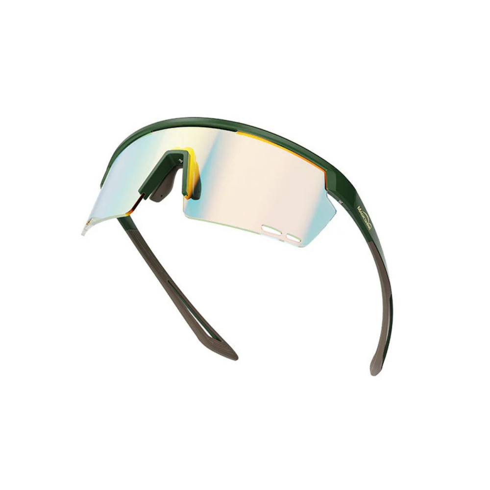 Lentes Magicshine Rouleur Fotocromáticos Revo Verde Mate Marrón
