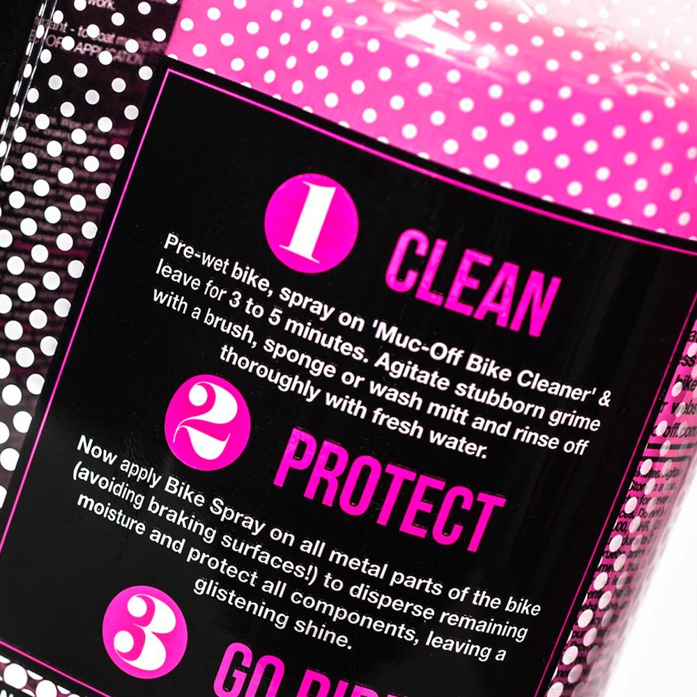 PAQUETE LIMPIADOR  + PROTECTOR DE BICICLETA  MUC-OFF